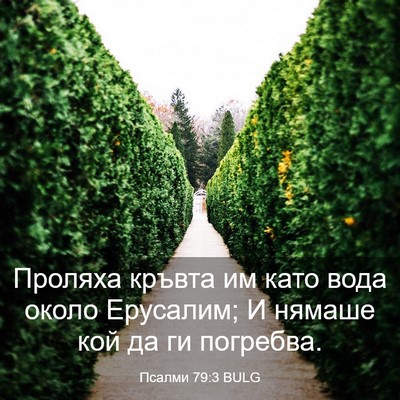 Picture 03 - Псалми 79:3 BULG - Проляха кръвта им като - Bible Verse Picture