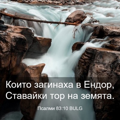 Picture 03 - Псалми 83:10 BULG - Които загинаха в Ендор, - Bible Verse Picture