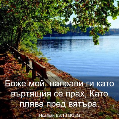 Picture 03 - Псалми 83:13 BULG - Боже мой, направи ги като - Bible Verse Picture