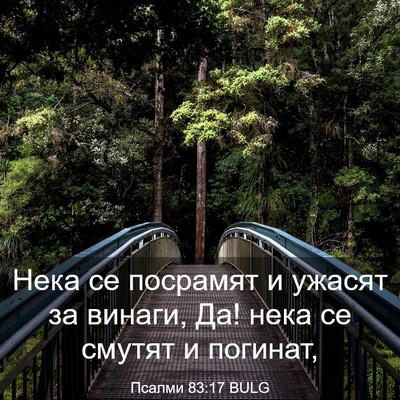 Picture 03 - Псалми 83:17 BULG - Нека се посрамят и ужасят - Bible Verse Picture