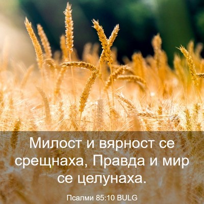 Picture 03 - Псалми 85:10 BULG - Милост и вярност се - Bible Verse Picture