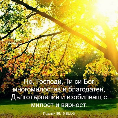 Picture 03 - Псалми 86:15 BULG - Но, Господи, Ти си Бог - Bible Verse Picture