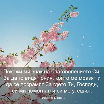 Picture 03 - Псалми 86:17 BULG - Покажи ми знак на - Bible Verse Picture
