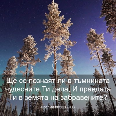 Picture 03 - Псалми 88:12 BULG - Ще се познаят ли в - Bible Verse Picture