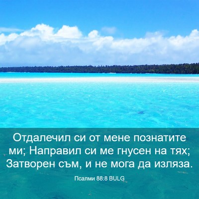 Picture 03 - Псалми 88:8 BULG - Отдалечил си от мене - Bible Verse Picture