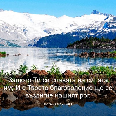 Picture 03 - Псалми 89:17 BULG - Защото Ти си славата на - Bible Verse Picture