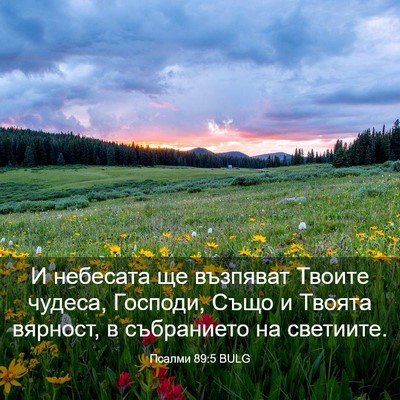 Picture 03 - Псалми 89:5 BULG - И небесата ще възпяват - Bible Verse Picture