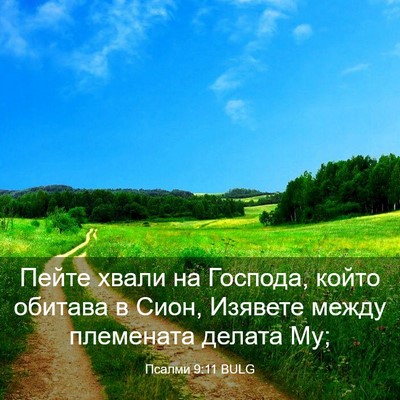 Picture 03 - Псалми 9:11 BULG - Пейте хвали на Господа, - Bible Verse Picture