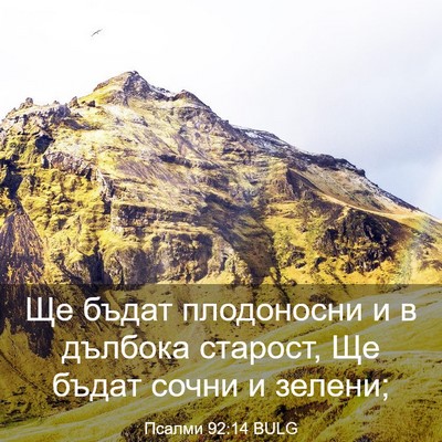 Picture 03 - Псалми 92:14 BULG - Ще бъдат плодоносни и в - Bible Verse Picture