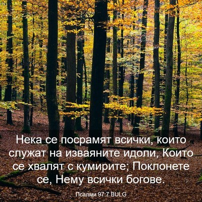 Picture 03 - Псалми 97:7 BULG - Нека се посрамят всички, - Bible Verse Picture