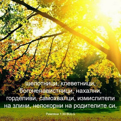 Picture 03 - Римляни 1:30 BULG - шепотници, клеветници, - Bible Verse Picture