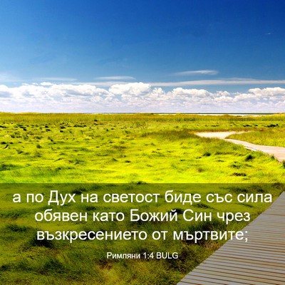 Picture 03 - Римляни 1:4 BULG - а по Дух на светост биде - Bible Verse Picture