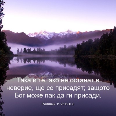Picture 03 - Римляни 11:23 BULG - Така и те, ако не останат в - Bible Verse Picture