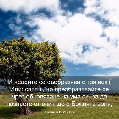 Picture 03 - Римляни 12:2 BULG - И недейте се съобразява с - Bible Verse Picture