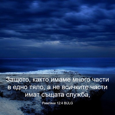Picture 03 - Римляни 12:4 BULG - Защото, както имаме много - Bible Verse Picture