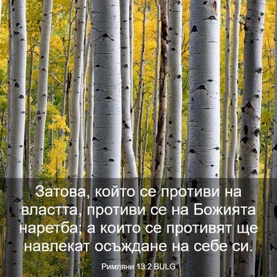 Picture 03 - Римляни 13:2 BULG - Затова, който се противи на - Bible Verse Picture