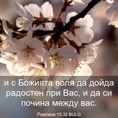 Picture 03 - Римляни 15:32 BULG - и с Божията воля да дойда - Bible Verse Picture