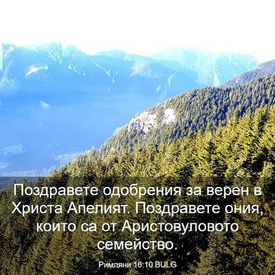 Picture 03 - Римляни 16:10 BULG - Поздравете одобрения за - Bible Verse Picture