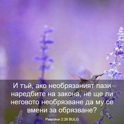 Picture 03 - Римляни 2:26 BULG - И тъй, ако необрязаният - Bible Verse Picture