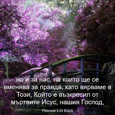 Picture 03 - Римляни 4:24 BULG - но и за нас, на които ще се - Bible Verse Picture