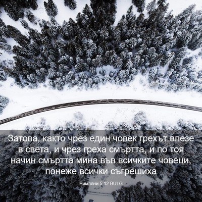 Picture 03 - Римляни 5:12 BULG - Затова, както чрез един - Bible Verse Picture