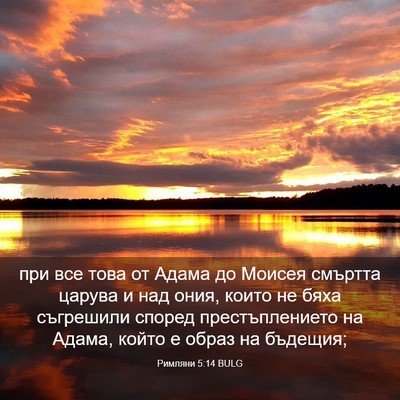 Picture 03 - Римляни 5:14 BULG - при все това от Адама до - Bible Verse Picture