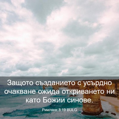 Picture 03 - Римляни 8:19 BULG - Защото създанието с - Bible Verse Picture