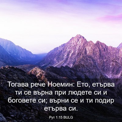 Picture 03 - Рут 1:15 BULG - Тогава рече Ноемин: Ето, - Bible Verse Picture
