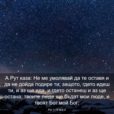 Picture 03 - Рут 1:16 BULG - А Рут каза: Не ме умолявай - Bible Verse Picture