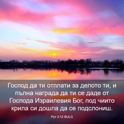 Picture 03 - Рут 2:12 BULG - Господ да ти отплати за - Bible Verse Picture