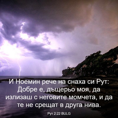 Picture 03 - Рут 2:22 BULG - И Ноемин рече на снаха си - Bible Verse Picture