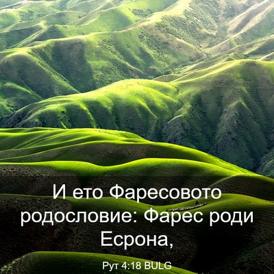 Picture 03 - Рут 4:18 BULG - И ето Фаресовото - Bible Verse Picture