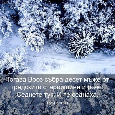 Picture 03 - Рут 4:2 BULG - Тогава Вооз събра десет - Bible Verse Picture