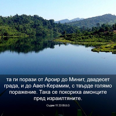 Picture 03 - Съдии 11:33 BULG - та ги порази от Ароир до - Bible Verse Picture