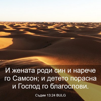 Picture 03 - Съдии 13:24 BULG - И жената роди син и нарече - Bible Verse Picture