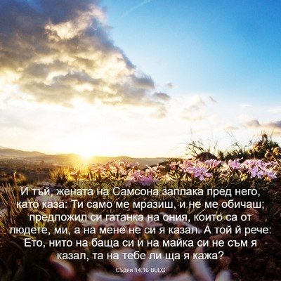 Picture 03 - Съдии 14:16 BULG - И тъй, жената на Самсона - Bible Verse Picture