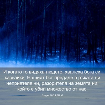 Picture 03 - Съдии 16:24 BULG - И когато го видяха людете, - Bible Verse Picture