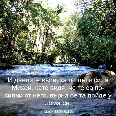 Picture 03 - Съдии 18:26 BULG - И данците вървяха по пътя - Bible Verse Picture