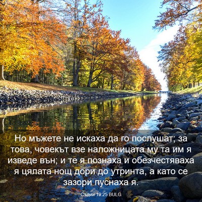 Picture 03 - Съдии 19:25 BULG - Но мъжете не искаха да го - Bible Verse Picture