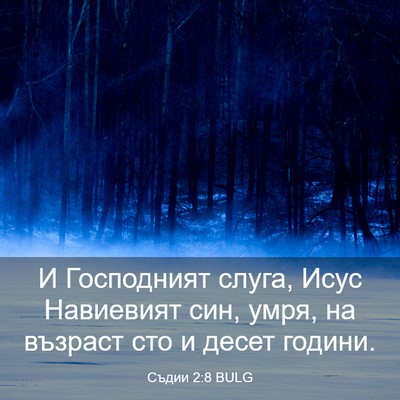 Picture 03 - Съдии 2:8 BULG - И Господният слуга, Исус - Bible Verse Picture