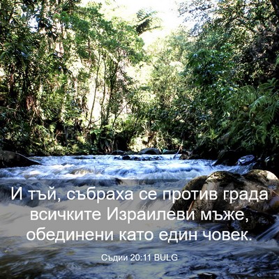 Picture 03 - Съдии 20:11 BULG - И тъй, събраха се против - Bible Verse Picture