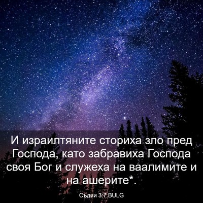 Picture 03 - Съдии 3:7 BULG - И израилтяните сториха зло - Bible Verse Picture