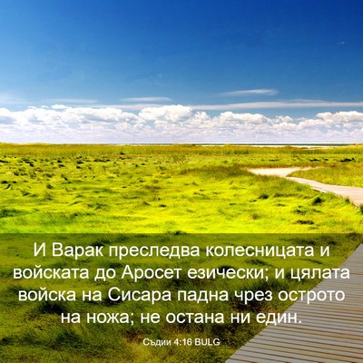 Picture 03 - Съдии 4:16 BULG - И Варак преследва - Bible Verse Picture