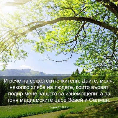 Picture 03 - Съдии 8:5 BULG - И рече на сокхотските - Bible Verse Picture