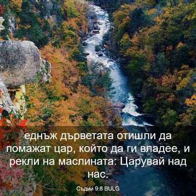 Picture 03 - Съдии 9:8 BULG - еднъж дърветата отишли да - Bible Verse Picture