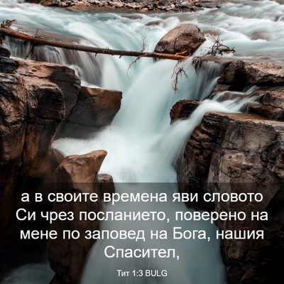 Picture 03 - Тит 1:3 BULG - а в своите времена яви - Bible Verse Picture