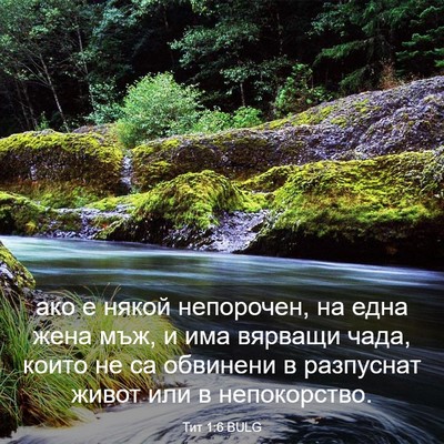 Picture 03 - Тит 1:6 BULG - ако е някой непорочен, на - Bible Verse Picture