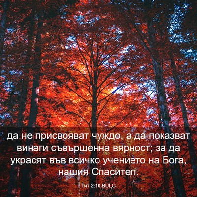 Picture 03 - Тит 2:10 BULG - да не присвояват чуждо, а - Bible Verse Picture