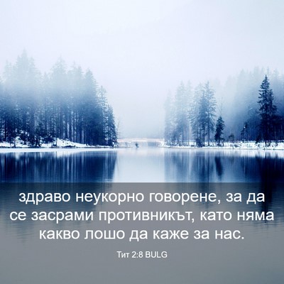Picture 03 - Тит 2:8 BULG - здраво неукорно говорене, - Bible Verse Picture