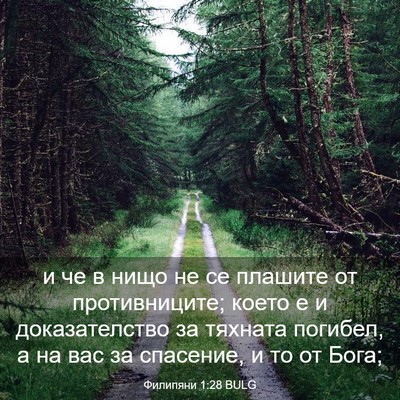 Picture 03 - Филипяни 1:28 BULG - и че в нищо не се плашите от - Bible Verse Picture